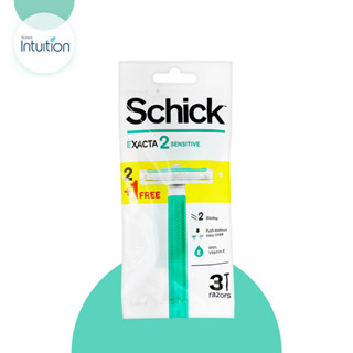 Schick  มีดโกน Exacta 2 Sensitive แพ๊ค 2 ฟรี 1 (6101R)