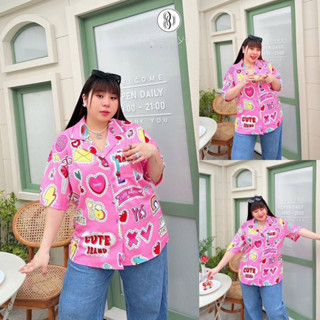 🔥Plussize🔥เสื้อคนอ้วน🔥 S รอบอก(bust) 48”สะโพก(hip) 52”    M รอบอก(bust) 52”สะโพก(hip) 56”