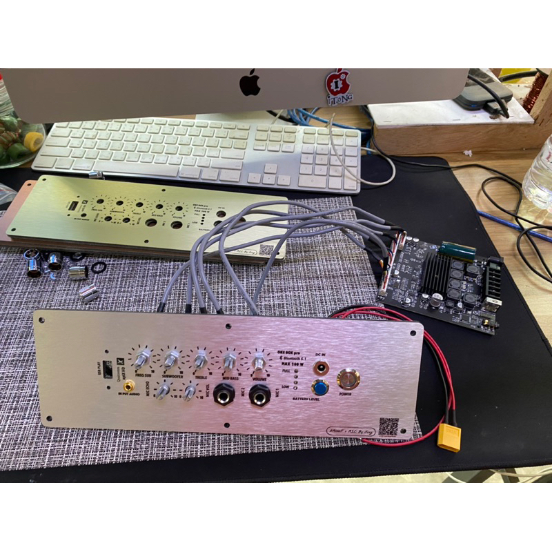 แผ่นเพลท AM 100f พร้อมอุปกรณ์ และเดินสายไฟ  (ไม่ร่วมแอมป์)
