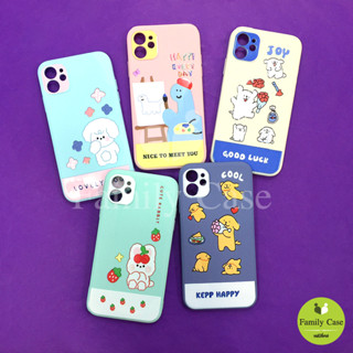 เคสนิ่มสีพาสเทล TPU กันเลนส์กล้อง พิมพ์ลายการ์ตูน