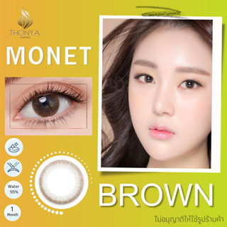 คอนแทคเลนส์ MONET BROWN ✨ ยี่ห้อ BEAUTYLENS ; Color Gary / Brown / Black