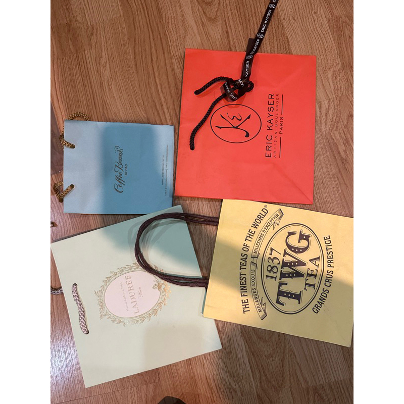 ถุงกระดาษ ชาแบรนด์เนม แท้ 💯 laduree, TWG