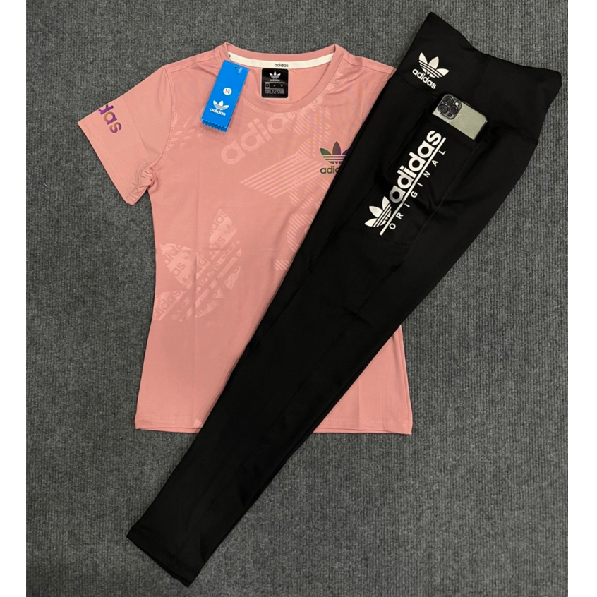 ชุดกีฬาหญิง เสื้อ+กางเกงขายาว