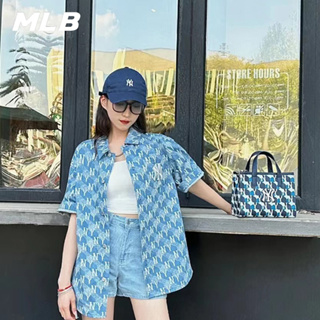 New 2023 spring  MLB Vintage Geometric Presbytery Tote Bag กระเป๋าถือรุ่นใหม่ กระเป๋าสะพาย กระเป๋าNY พร้อมส่ง⭐ ของแท้💯%