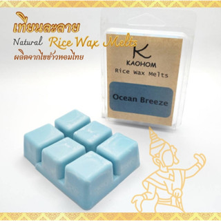 Rice wax melts  เทียนละลาย เทียนไขข้าวหอม เทียนหอม สำหรับเตาอโรม่า ขนาด 60 กรัม ผลิตจากไขข้าวหอมไทย