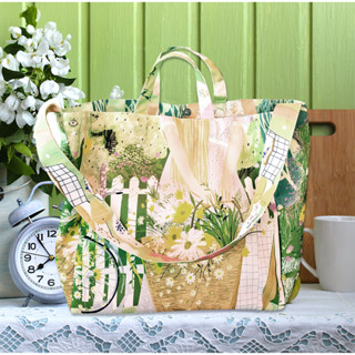 🌷 𝑵𝒆𝒘 𝑨𝒓𝒓𝒊𝒗𝒂𝒍𝒔 🌦️ (พร้อมส่ง)Tulip Bag กระเป๋าใบใหญ่ &amp; สายยาว ลาย  Picnic time