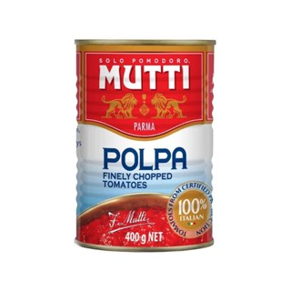 มุตติ มะเขือเทศบดละเอียด 400 ก. Mutti Polpa Finely Chopped Tomatoes มูตติ เนื้อมะเขือเทศ มะเขือเทศ มะเขือเทศบด 100%