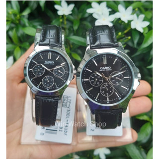 นาฬิกาคูรัก Casio รุ่น MTP-V300L-1A และ LTP-V300L-1A สายหนัง สีดำ - ของแท้ 100% รับประกันสินค้า 1ปีเต็ม