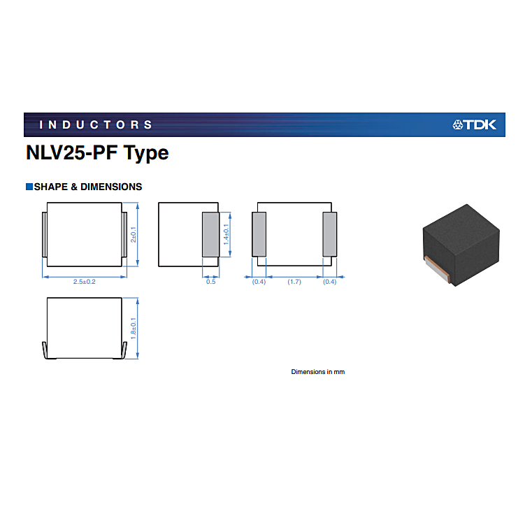 (10ตัว) NLV25T-R27J-PF , Inductor 0.27uH , 0.27ไมโครเฮนรี่ , กว้างยาวสูง 2x2.5x1.8mm. (รหัสสินค้า M0