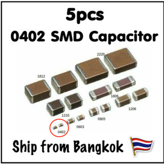 5 pcs [36pf-1uf] 0402 SMD Capacitor 50v - 10v 5%-10%