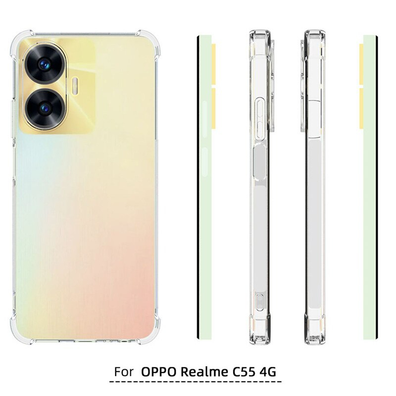 เคสใส กันกระแทก เคสสีดำ เรียวมี ซี11 / 12 / 17 / 20 / 25 / 55 Tpu Soft Case For Realme C11 / C12 / C
