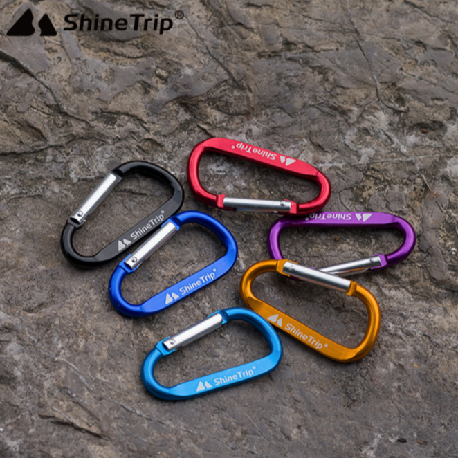 คาราไบเนอร์ คาราบิเนอร์ Carabiner สแนปลิงค์ ตะขอแขวน เกี่ยว พวงกุญแจอเนกประสงค์ อล฿มิเนียม อัลลอย แข็งแรง น้ำหนักเบา D