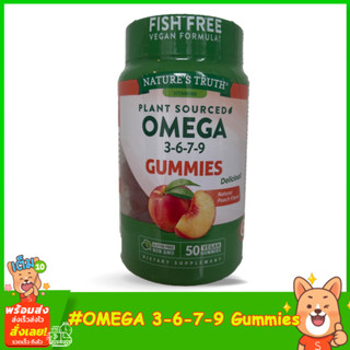 สุขภาพของระบบประสาท หัวใจ ข้อต่อและกล้ามเนื้อ  Nature’s Truth OMEGA 3-6-7-9  Natural Peach 50 GUMMIES (Exp.03/2024)