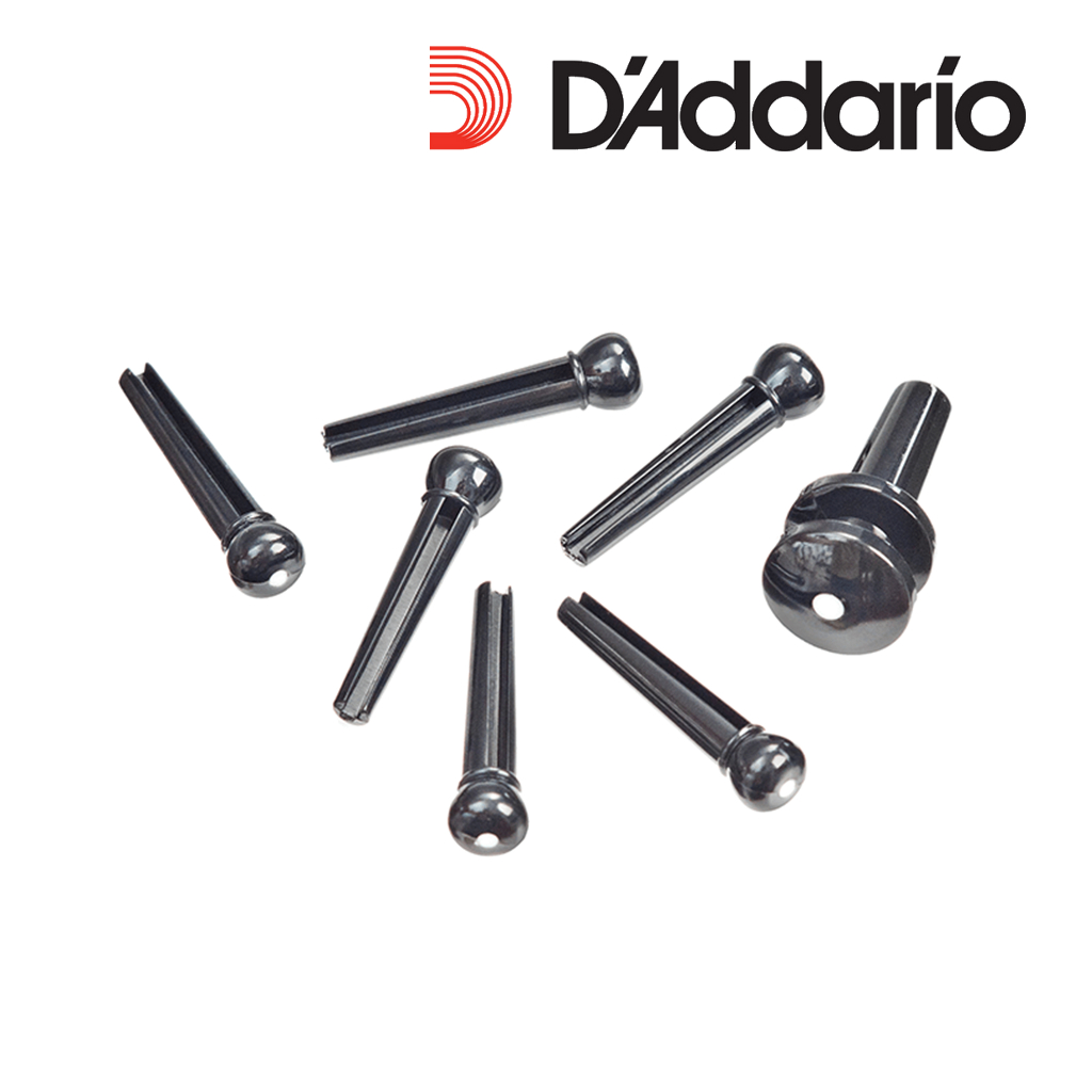 D'addario หมุดกีต้าร์ 1 ชุด สีดำ ของแท้