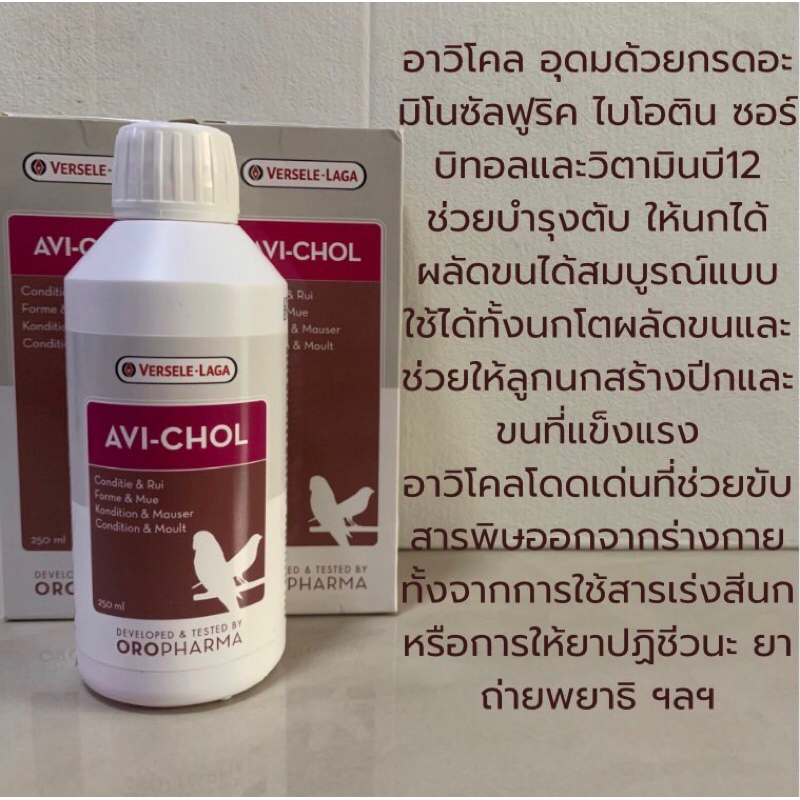 Versele laga AVI-CHOL วิตามินบำรุงตับ ขับสารพิษ แบ่ง50ml