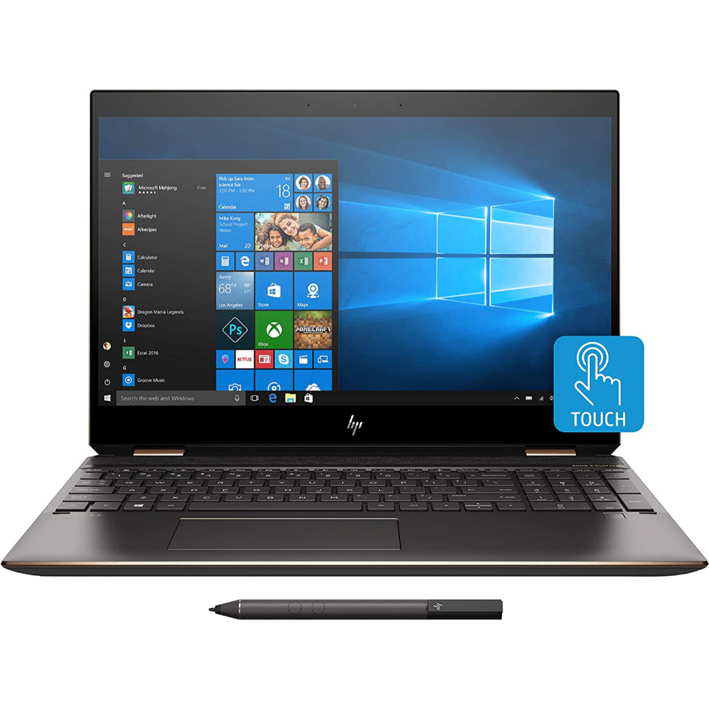 HP Spectre x360 2-in-1 Laptop, 15.6" 4K UHD Touchscreen, Intel Core i7-8565U 16GB/512GB Windows 10 Home