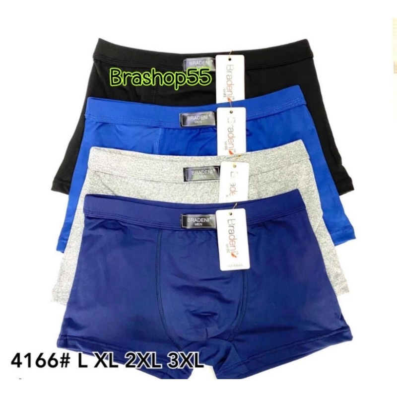 แพค3ตัวคละสี# กางเกงชั้นในชายฺ Bragini​ ขอบแบนผ้านิ่มใส่สบาย​ ไซส์​L, XL, ​XXL. XXXL