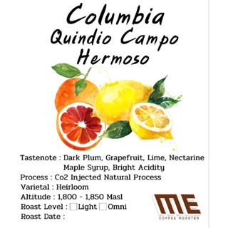 เมล็ดกาแฟ Columbia Quindio Campo Hermoso