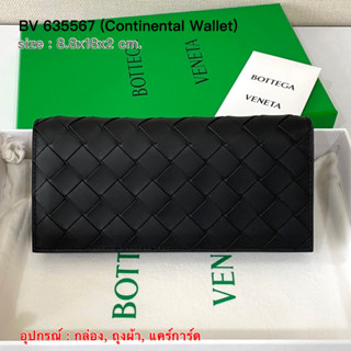 BOTTEGA Continental Wallet ของแท้ 100% [ส่งฟรี]