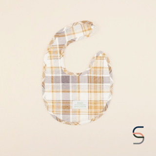 SARABARN Checkered Prints Baby Bib | ผ้ากันเปื้อนลายตาราง ผ้ากันเปื้อนเด็ก ผ้าซับน้ำลาย