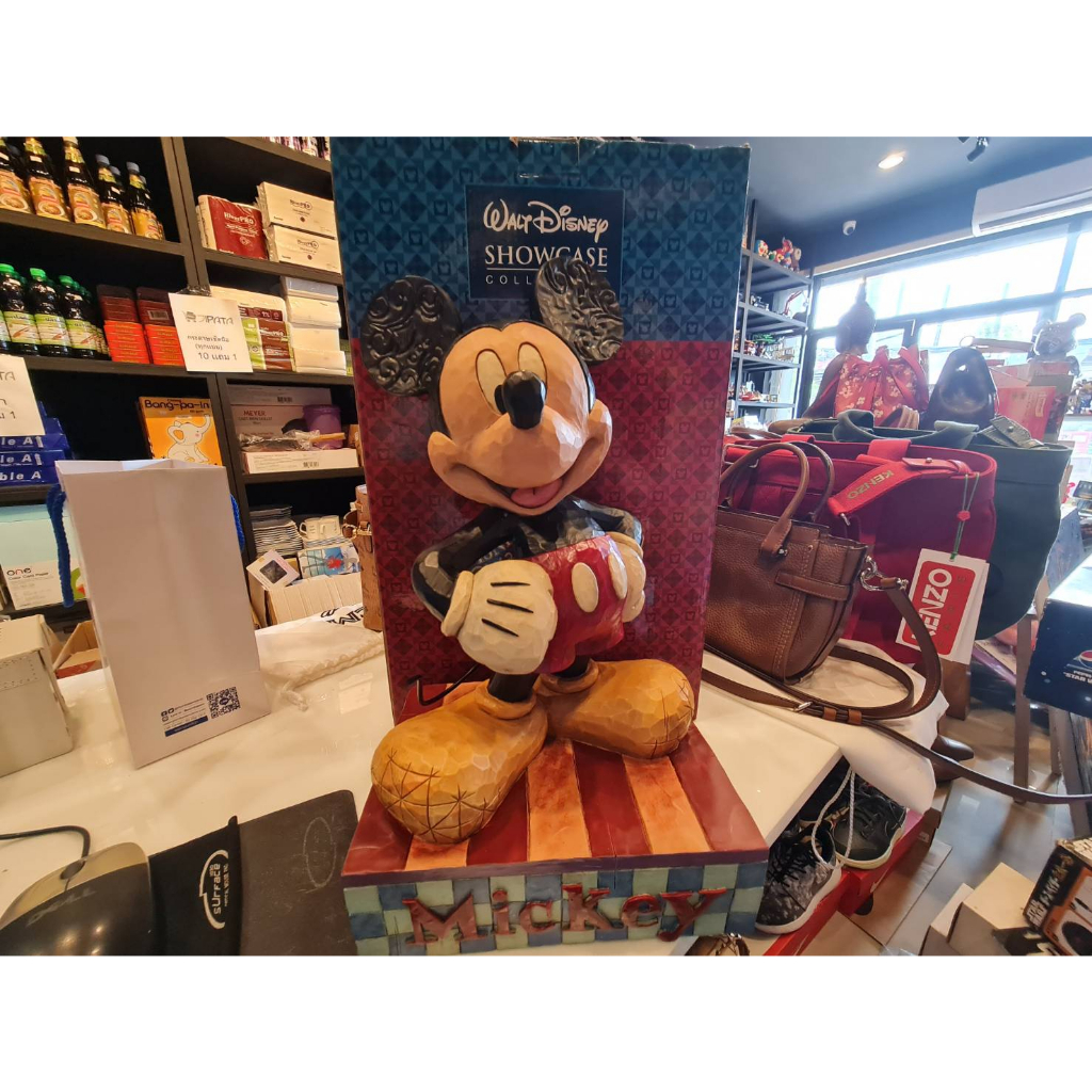 Giant Jim Shore Walt Disney Showcase Mickey Mouse Big Smile Big Heart Statue 15"