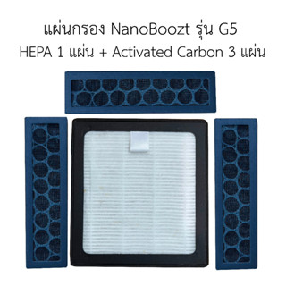 แผ่นกรอง HEPA+Activated Carbon ของเครื่องฟอกอากาศในรถยนต์ NanoBoozt รุ่น G5