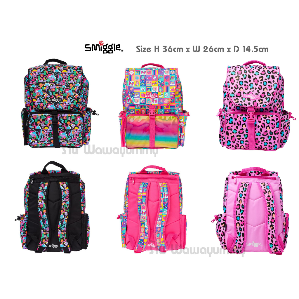Smiggle Glee Large Chelsea Backpack กระเป๋าเป้ ขนาด 16.5 นิ้ว พร้อมส่งในไทย