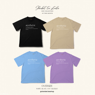 sherbetteeshop|เสื้อยืดลาย aesthetic