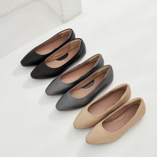 KIAH GRIECHE FLATS : 31101 รองเท้าแฟตหนังแกะนุ่ม หัวแหลม ใส่สบายเพิ่มความยาวให้เรียวขา