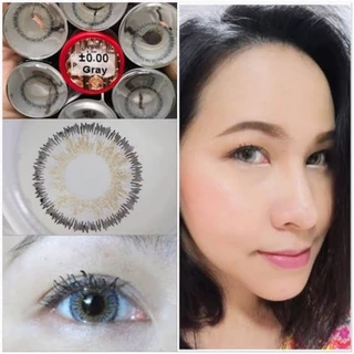 คอนแทคเลนส์ แต่งหน้า เจ้าสาว รุ่น Jewel 3 tone มีสีเทา/ตาล Gray/Brown ค่าสายตา (0.00)-(-7.50)