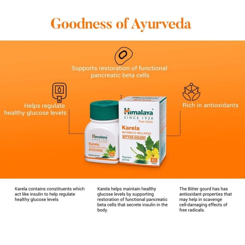 Preferred Himalaya Karela มะระขี้นกอินเดียสกัด 60 เม็ด ช่วยรักษาระดับน้ำตาลในเลือด - รูปที่ 2