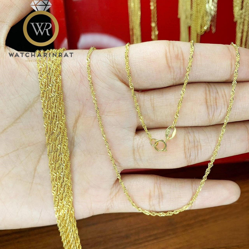 สร้อยอิตาลี 9K ลายดิสโก้ กลาง