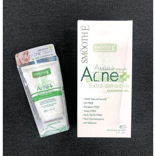 Smooth-E Acne cleansing gel เจลล้างหน้าสูตรช่วยคุมการเกิดสิว คุมความมันส่วนเกินจากสารสกัดธรรมชาติ อ่อนโยนต่อผิวบอบบาง