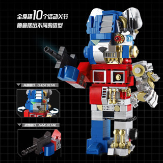 ตัวต่อ Size Jumbo - 78002-78003 Bearbrick Mechanical Robot / Wangao 288001 Bearbrick Robot Optimus Prime