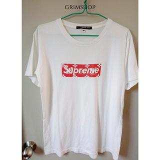 เสื้อยืดสกรีนลาย Supreme สีขาว สภาพดี พร้อมส่งไม่ต้องรอ 🇹🇭 มีเก็บเงินปลายทาง