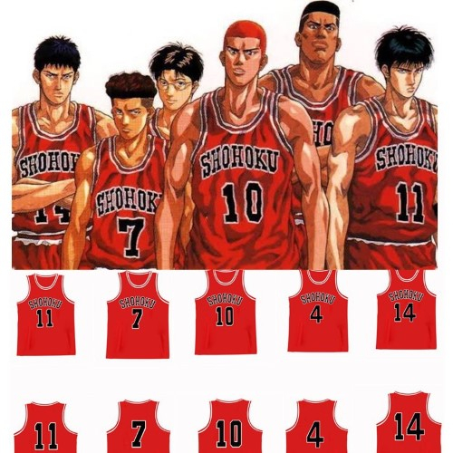 7C05 ชุดบาสเกตบอล ทีมโชโฮคุ สแลมดังก์ Shohoku Basketball Team Slam Dunk Costumes