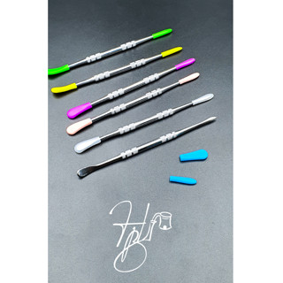 Dab Tool Stainless ไม้แด๊บ สแตนเลสมีปลอกซิลิโคนหุ้ม DPSD002