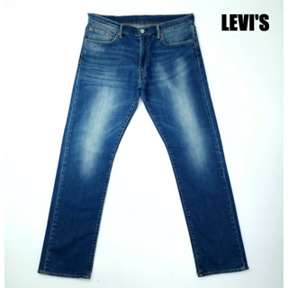 ยีนส์ลีวายส์ Levis 504 เอว 36 สีฟอก ผ้านุ่มยืด ขากระบอกเล็ก