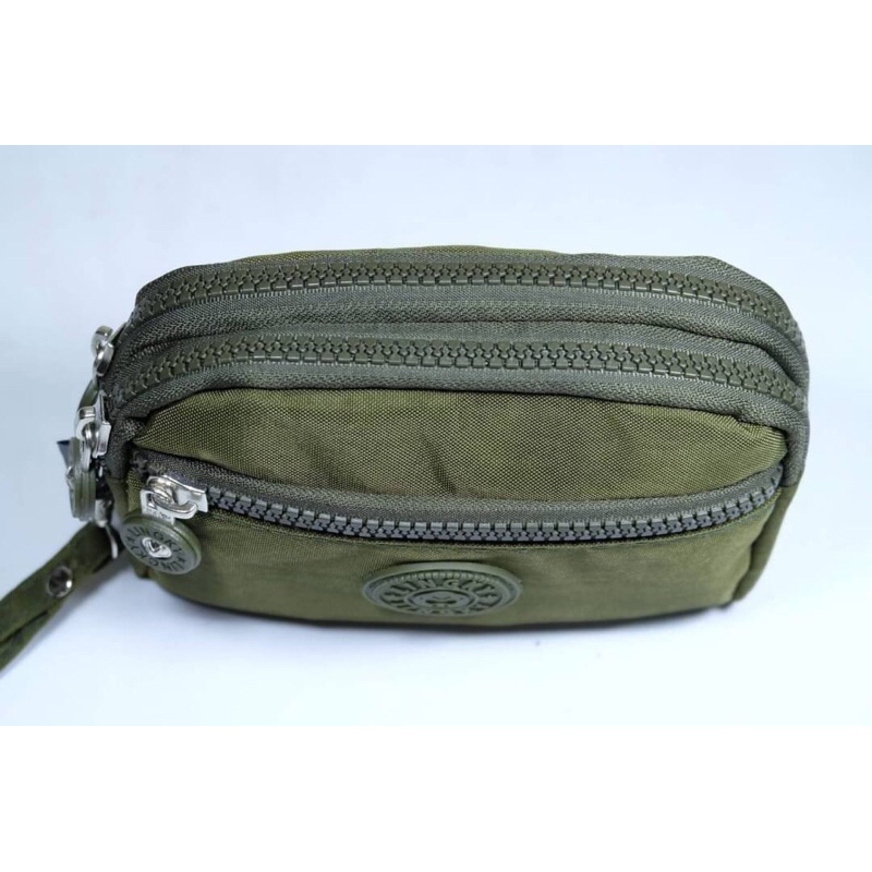 118-Lk2003  กระเป๋าคล้องมือ ลิงกี้ ผ้าร่มซิปสี รุ่น LK-2003 ทรงนอนน่ารัก  ขนาด 6