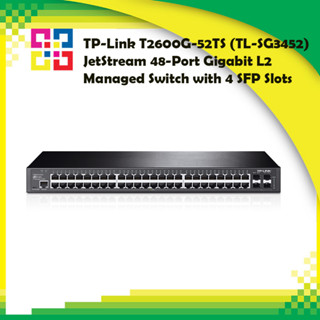 TPLINK TL-SG3452 JetStream 52-Port Gigabit L2+ Managed Switch with 48-Port PoE+