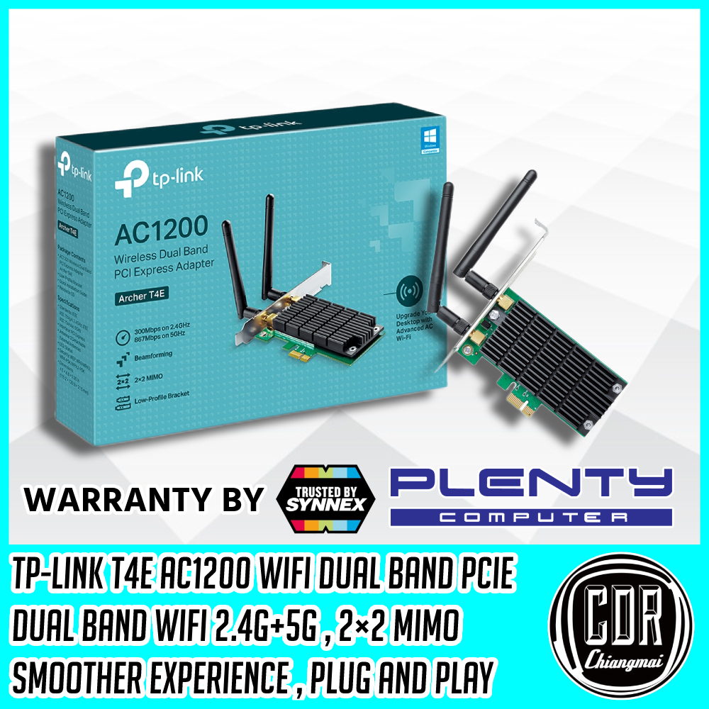 TP-Link Archer T4E AC1200 Wireless Dual Band PCI Express Adapter (รับประกัน LT)