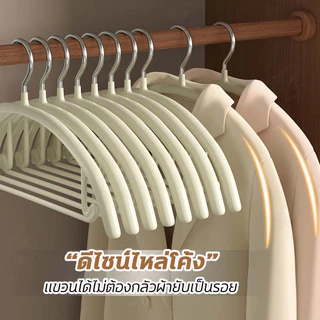 [เคลือบซิลิโคนหนาพิเศษ] ไม้แขวนเสื้อ ไม้แขวนเสื้อกันลื่น แขวนผ้า เคลือบซิลิโคนกันลื่นมี6สี 1แพ็ค/5ชิ้น พร้อมส่ง CY