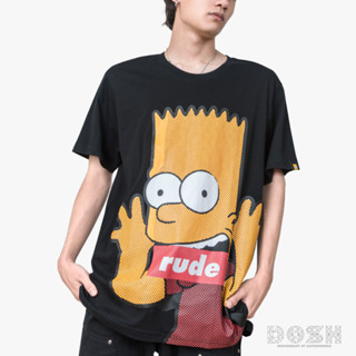 DOSH MENS T-SHIRTS THE SIMPSONS เสื้อยืดคอกลม แขนสั้น ผู้ชาย DSIMT5012-BL