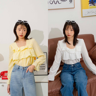 Kimmame - เสื้อ รุ่น Ruby Ruffle Blouse 2 สี