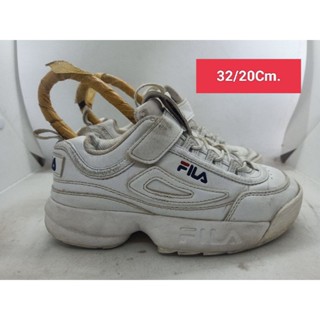 Fila Size 32 ยาว 20 รองเท้ามือสอง เด็กเล็ก เด็กโต ผู้หญิงเท้าเล็ก  ผ้าใบ  แฟชั่น ลำลอง เที่ยว