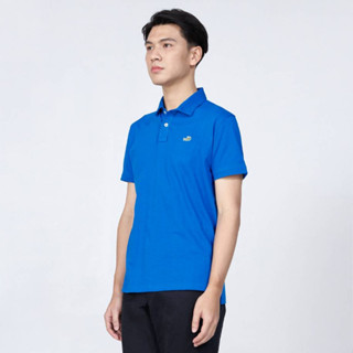 PERFORMANCE BLUE CUSTOM FIT POLO SHIRT COLLAR เสื้อโปโลปกเชิ้ตสีน้ำเงินทรงคัสตอมฟิต