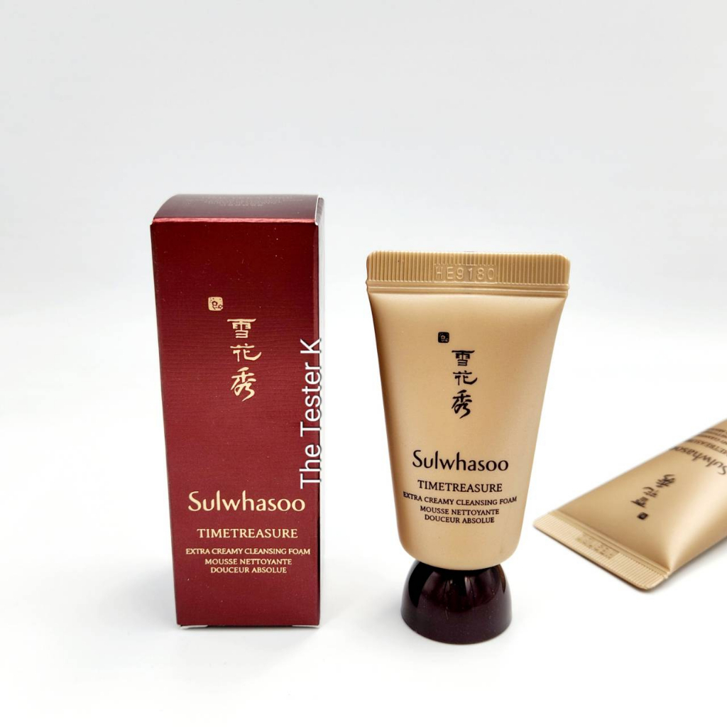 #พร้อมส่ง /Exp.4/7/25 #ไลน์รอง Top #โฟมสูตรใหม่ที่เข้มข้นขึ้น #Sulwhasoo Timetreasure Extra Creamy Cleansing Foam 15g