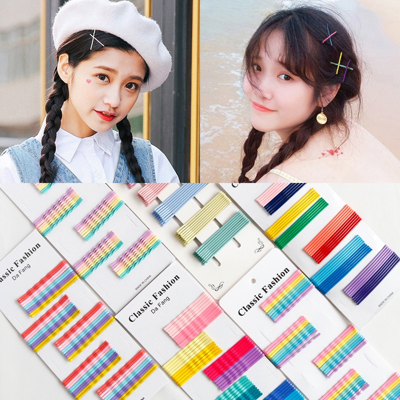 sai 🌈 กิ๊บติดผม กิ๊บเสียบผม หลากสี 🌈 งานแผงยาว 50 ชิ้น