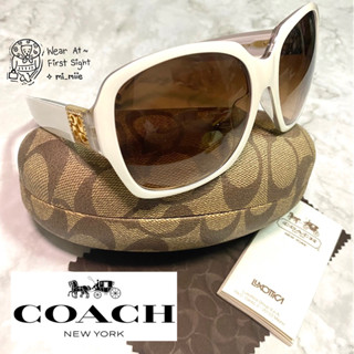 แว่นตา แว่นตากันแดด COACH รุ่น Adelle :: สีขาว HC8013BA ( L015 Adelle ) - 5044/13 ( White Crystal ) ของแท้100%