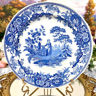 Spode Blue Room Girl at Well Dinner Plate จาน 10.25 นื้ว